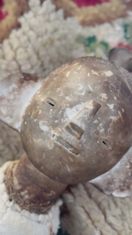 Large Smoke Fired Porcelain Doll