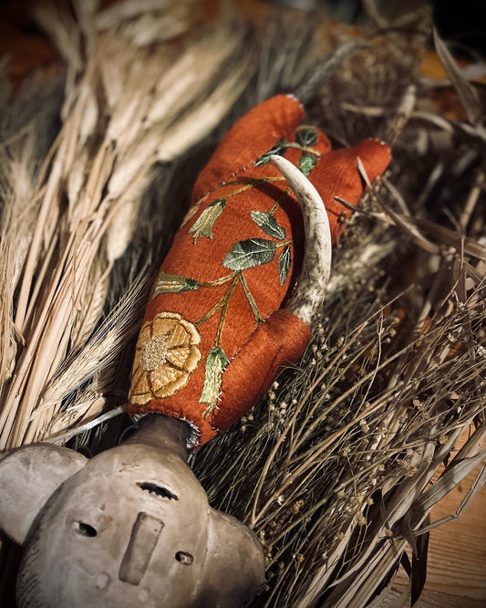 Antique Silk Smoke Fired Poppet